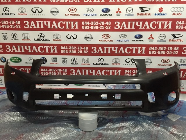Бампер передний Toyota RAV4 (XA30) 05-08 (Под омыватели фар/ Под ПТФ/ С отверстием под крюк)